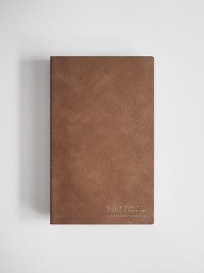 2027 A5S Vertical Full year planner interior layout in Caramel #color_caramel