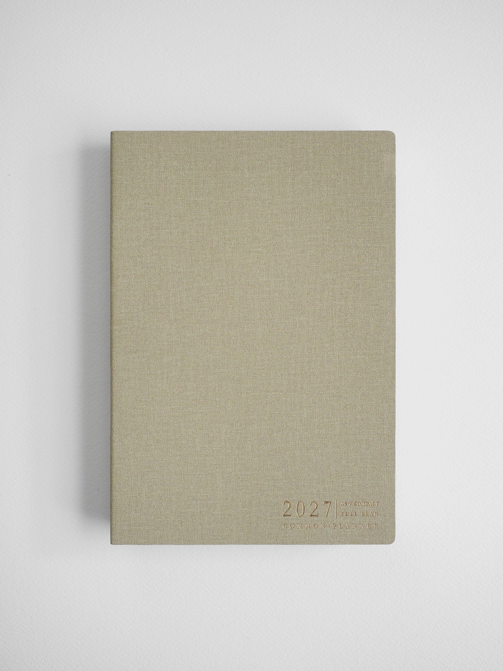 2027 A5 Vertical Compact planner interior layout in Linen #color_linen