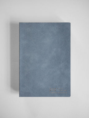 2027 A5 Vertical Full year planner interior layout in Mist #color_mist