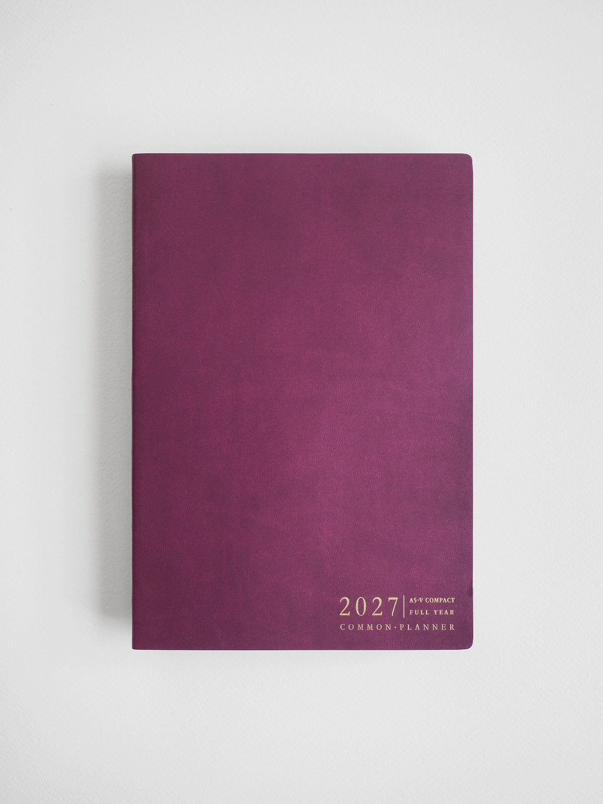 2027 A5 Vertical Compact planner interior layout in Mulberry #color_mulberry