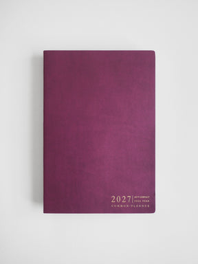 2027 A5 Vertical Compact planner interior layout in Mulberry #color_mulberry