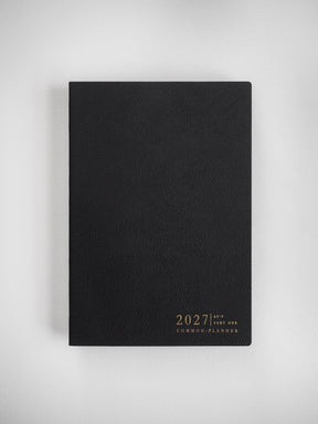 2027 A5 Vertical Half year part 1 planner interior layout in Onyx #color_onyx