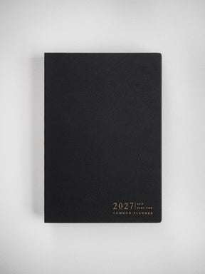 2027 A5 Vertical Half year part 2 planner interior layout in Onyx #color_onyx