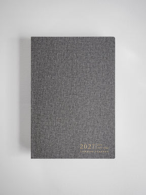 2027 A5 Vertical Full year planner interior layout in Tweed #color_tweed