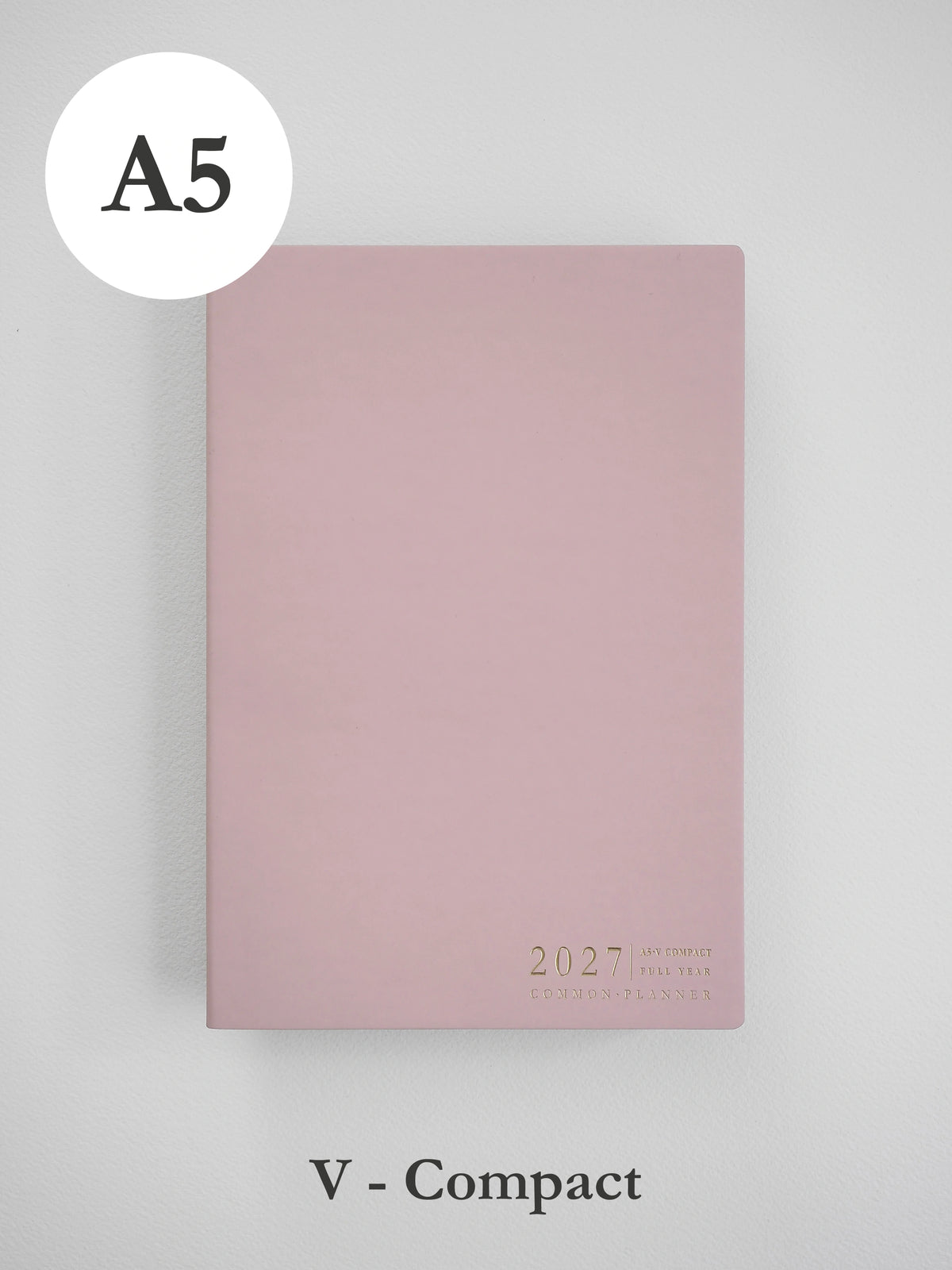 2027 A5 Vertical Compact planner front cover in Fairy Floss #color_fairyfloss