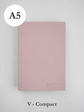 2027 A5 Vertical Compact planner front cover in Fairy Floss #color_fairyfloss
