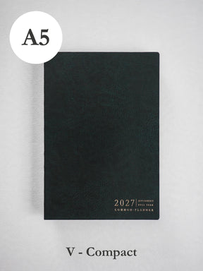 2027 A5 Vertical Compact planner front cover in Forest #color_forest