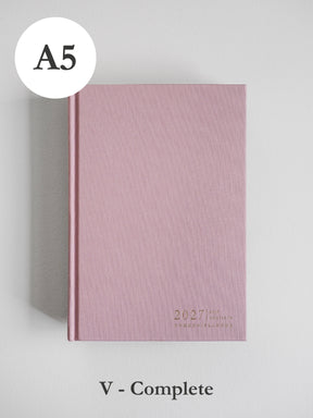 2027 A5 Vertical Complete (hardcover) planner front cover in Seashell #color_seashell