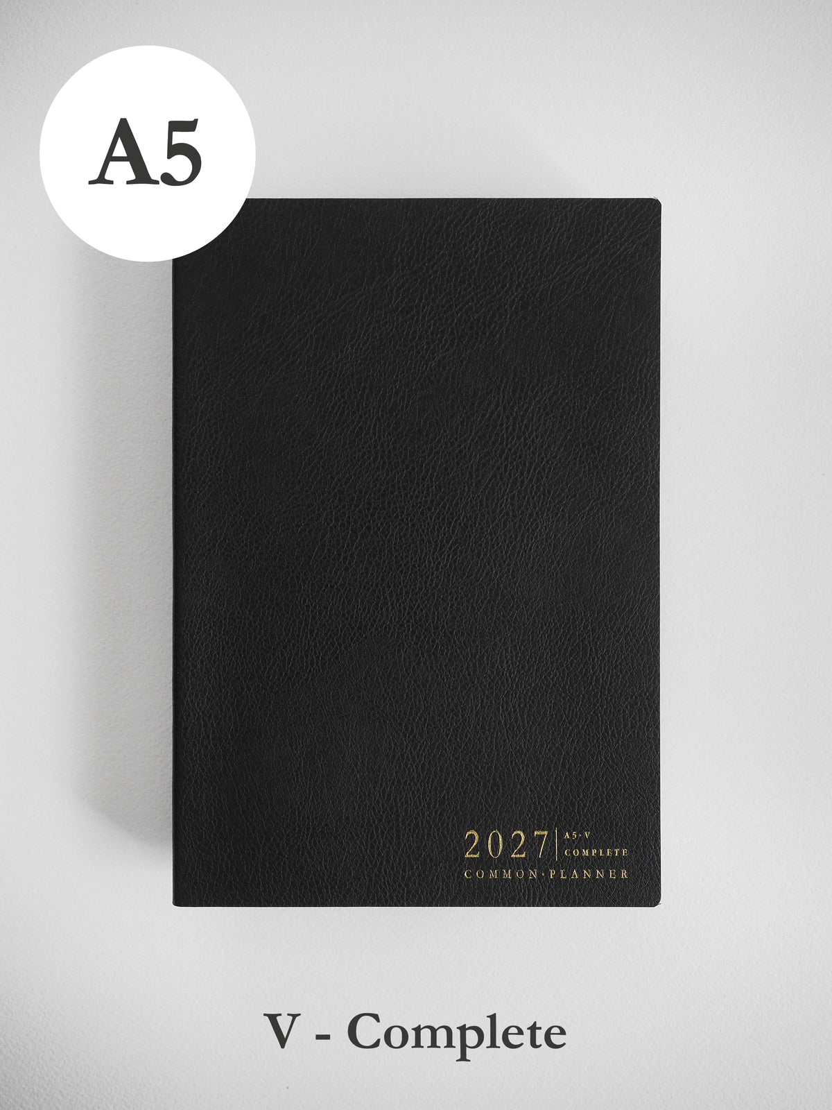 2027 A5 Vertical Complete (softcover) planner front cover in Onyx #color_onyx