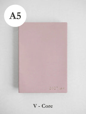 2027 A5 Vertical Core planner front cover in Fairy Floss #color_fairyfloss