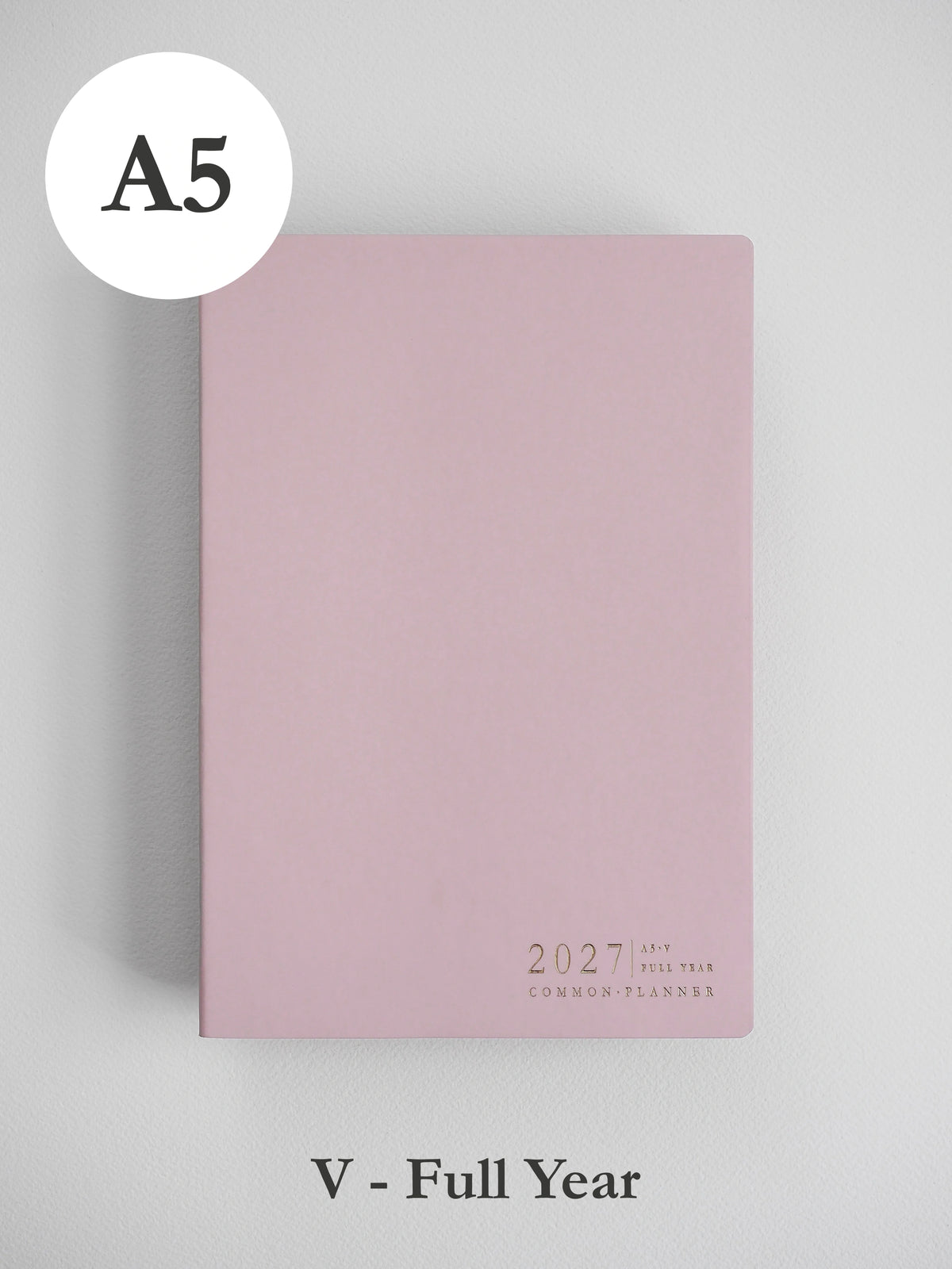 2027 A5 Vertical Full year planner front cover in Fairy Floss #color_fairyfloss