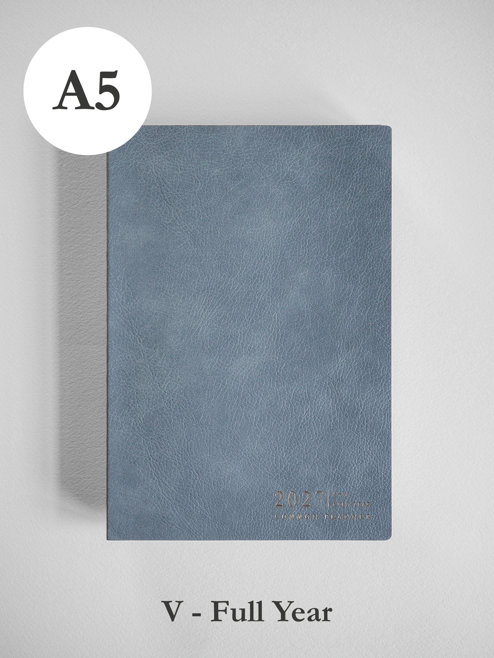 2027 A5 Vertical Full year planner front cover in Mist #color_mist