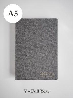 2027 A5 Vertical Full year planner front cover in Tweed #color_tweed