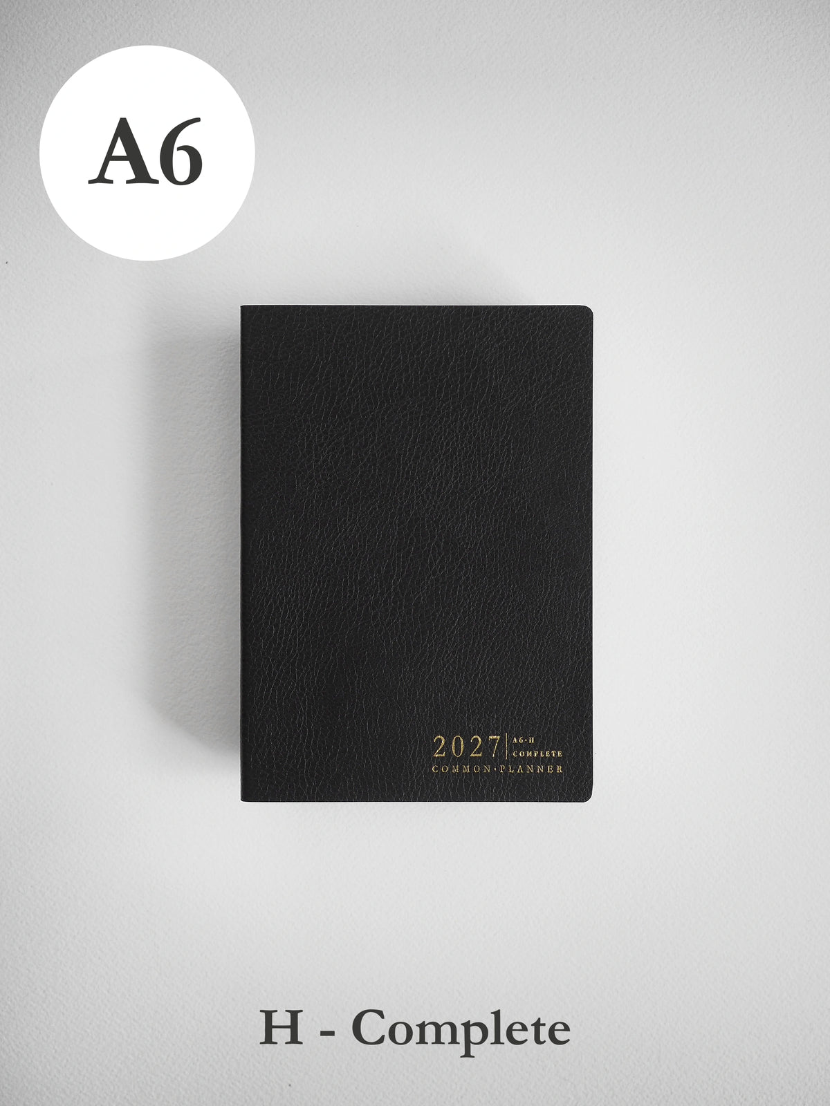 2027 A6 Horizontal Complete (softcover) planner front cover in Onyx #color_onyx