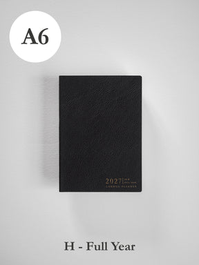 2027 A6 Horizontal Full year planner front cover in Onyx #color_onyx