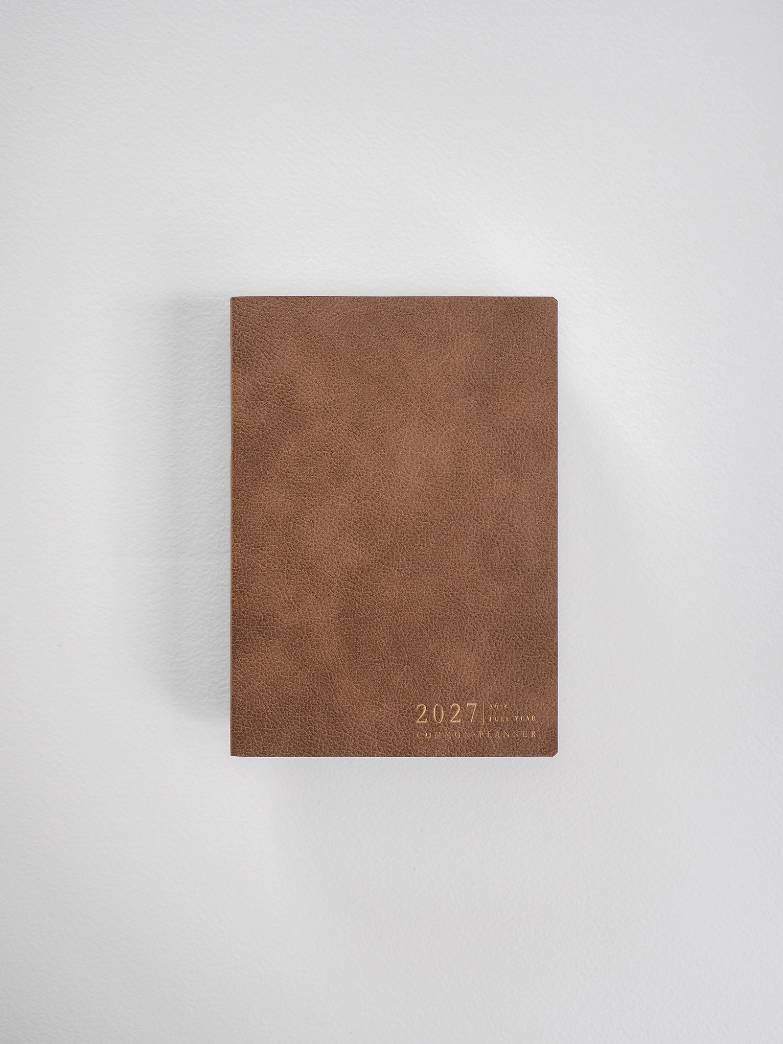 2027 A6 Vertical Full year planner interior layout in Caramel #color_caramel