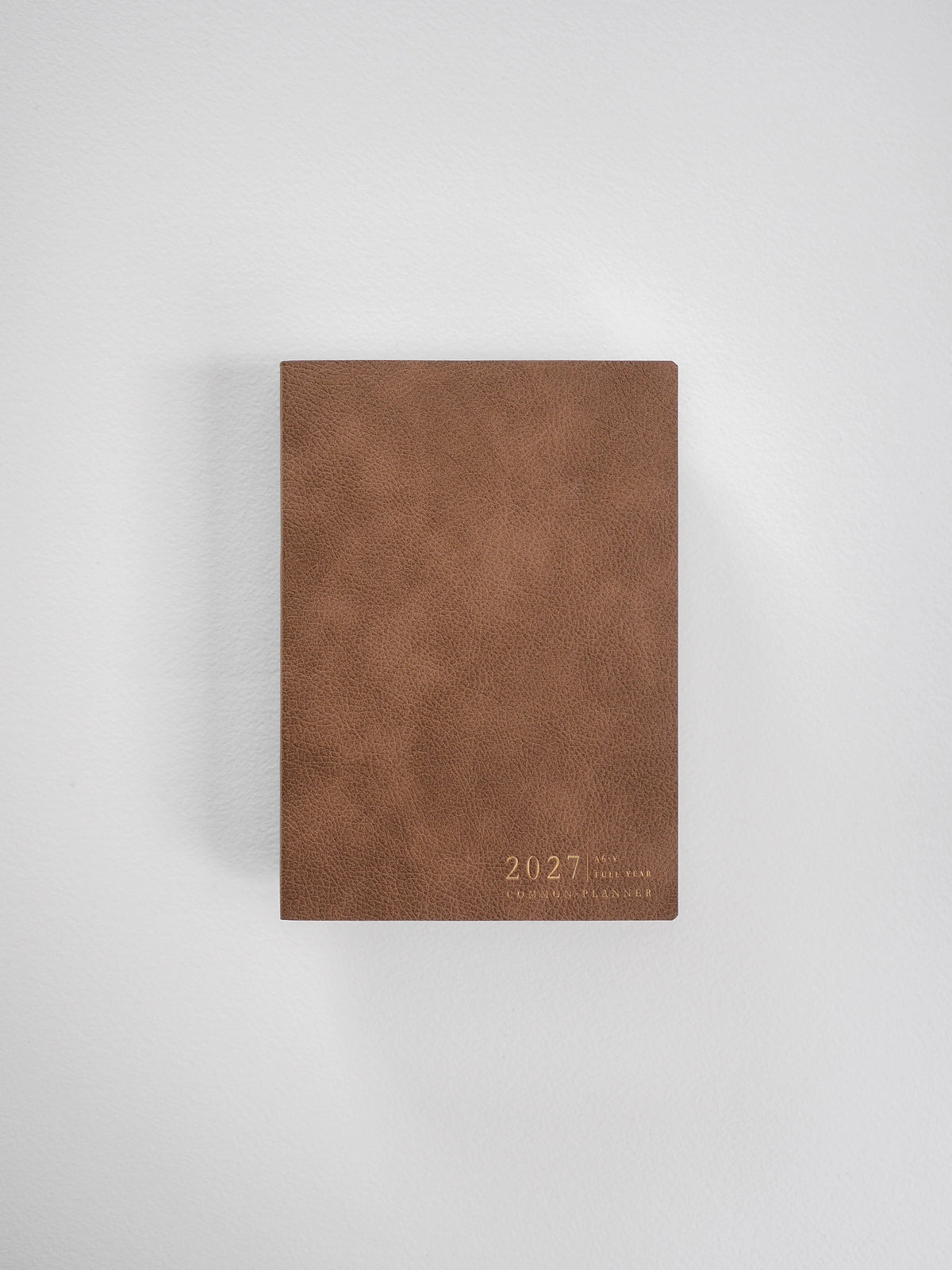 2027 A6 Vertical Full year planner interior layout in Caramel #color_caramel