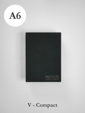 2027 A6 Vertical Compact planner front cover in Forest #color_forest
