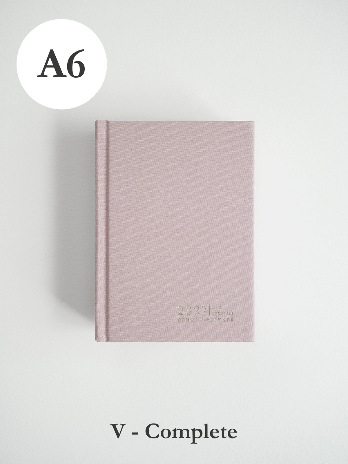 2027 A6 Vertical Complete (hardcover) planner front cover in Seashell #color_seashell