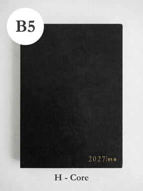 2027 B5 Horizontal Core planner front cover in Onyx #color_onyx