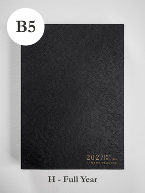 2027 B5 Horizontal Full year planner front cover in Onyx #color_onyx