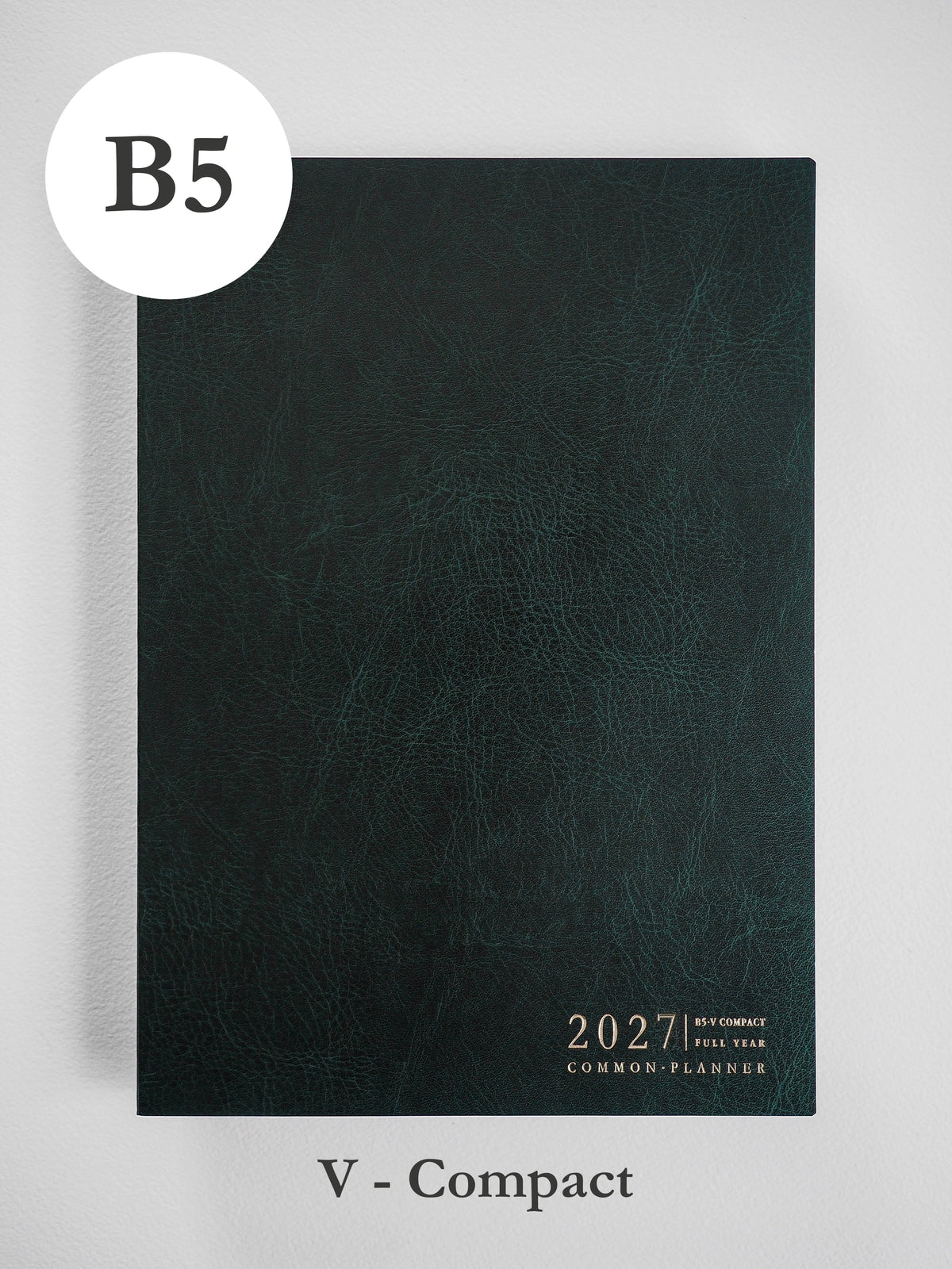 2027 B5 Vertical Compact planner front cover in Forest #color_forest