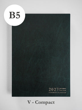 2027 B5 Vertical Compact planner front cover in Forest #color_forest