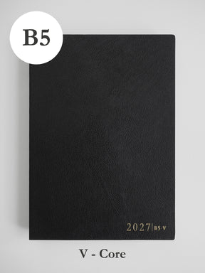2027 B5 Vertical Core planner front cover in Onyx #color_onyx