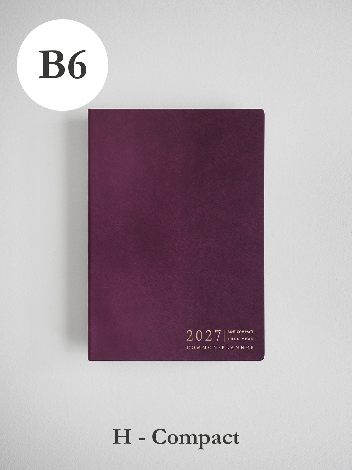 2027 B6 Horizontal Compact planner front cover in Mulberry #color_mulberry