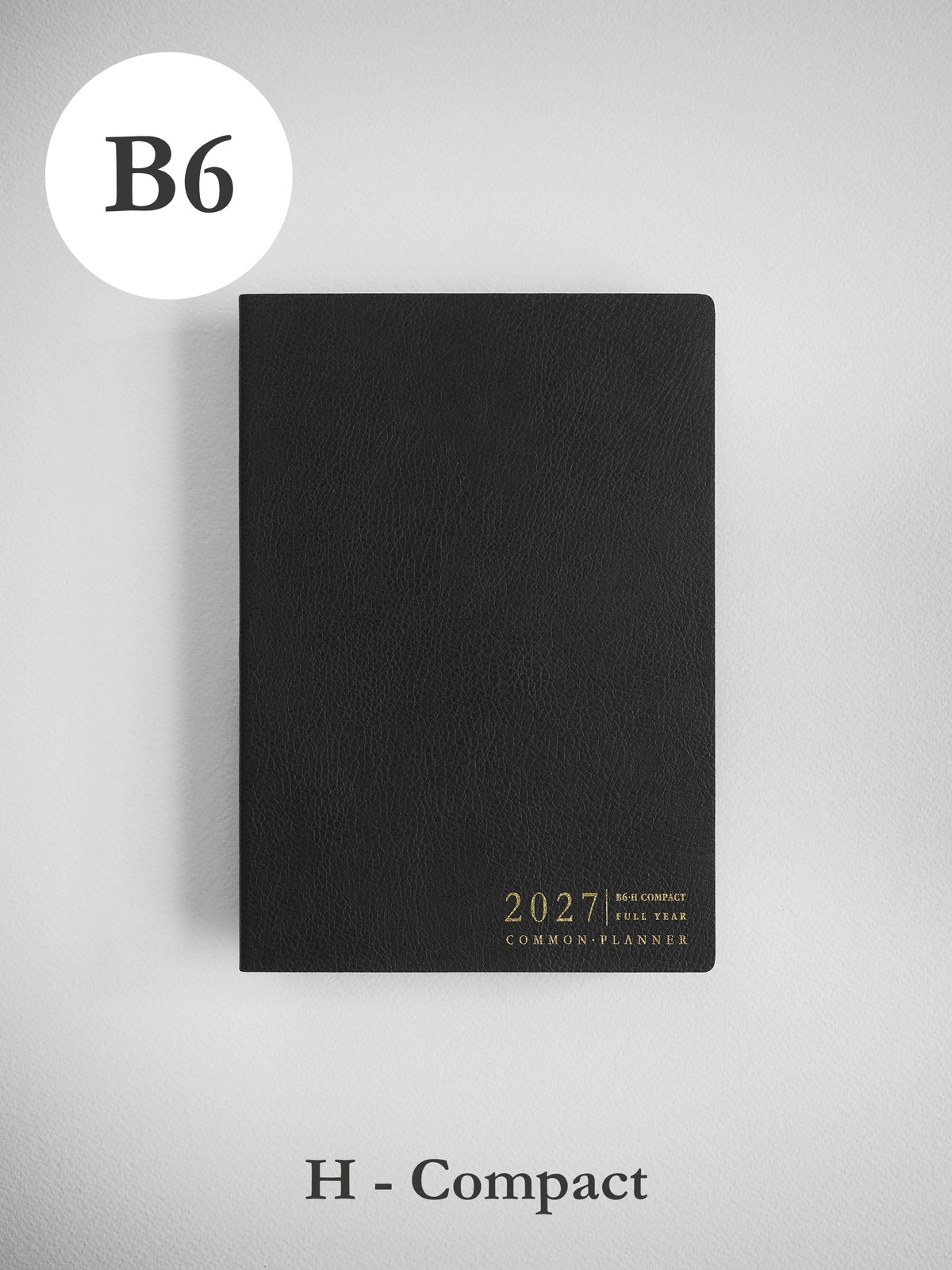 2027 B6 Horizontal Compact planner front cover in Onyx #color_onyx