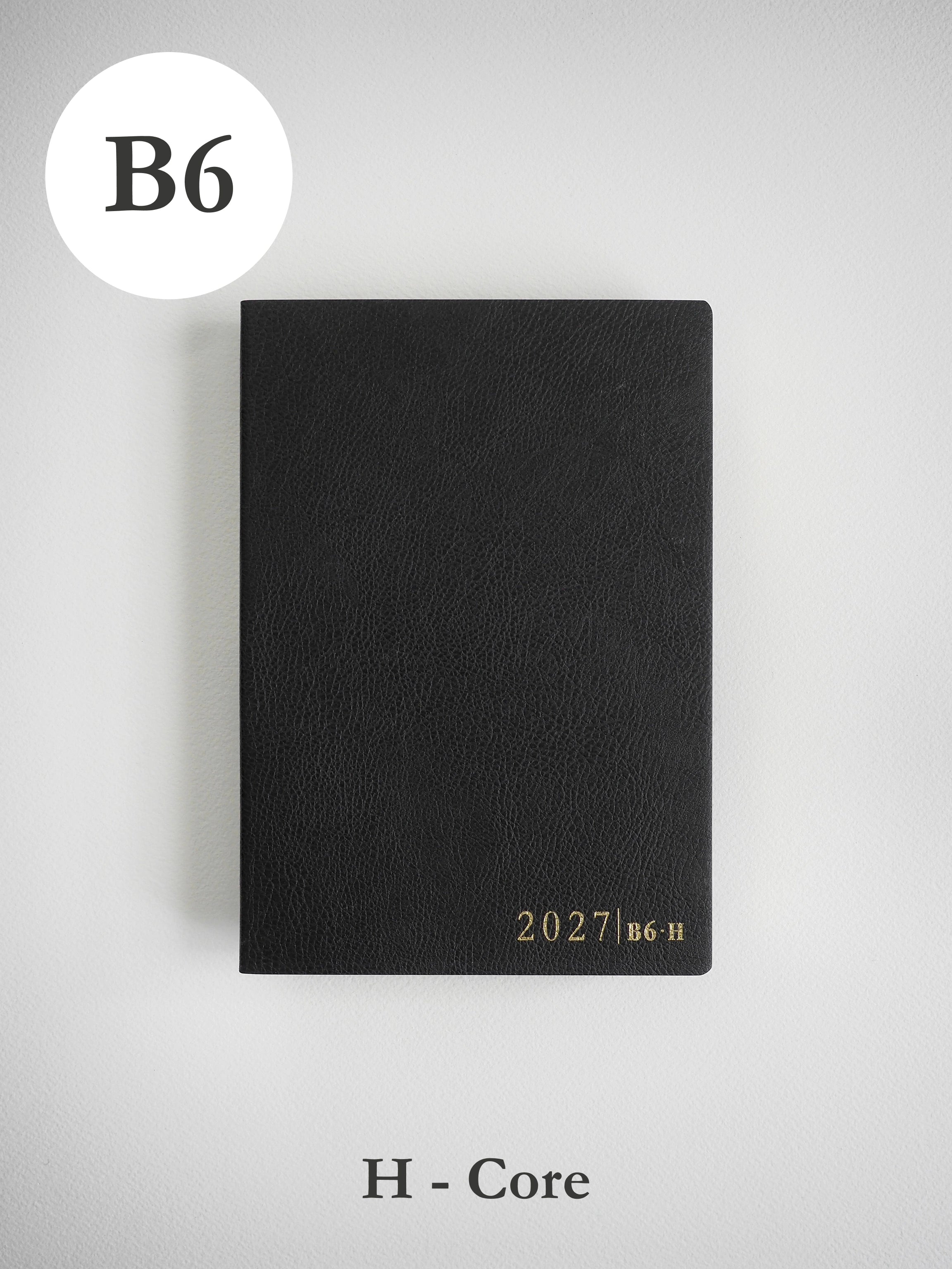 2027 B6 Horizontal Core planner front cover in Onyx #color_onyx