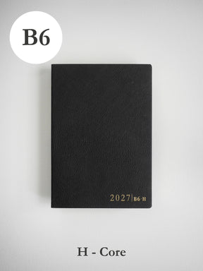 2027 B6 Horizontal Core planner front cover in Onyx #color_onyx