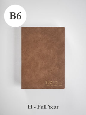 2027 B6 Horizontal Full year planner front cover in Caramel #color_caramel