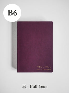 2027 B6 Horizontal Full year planner front cover in Mulberry #color_mulberry