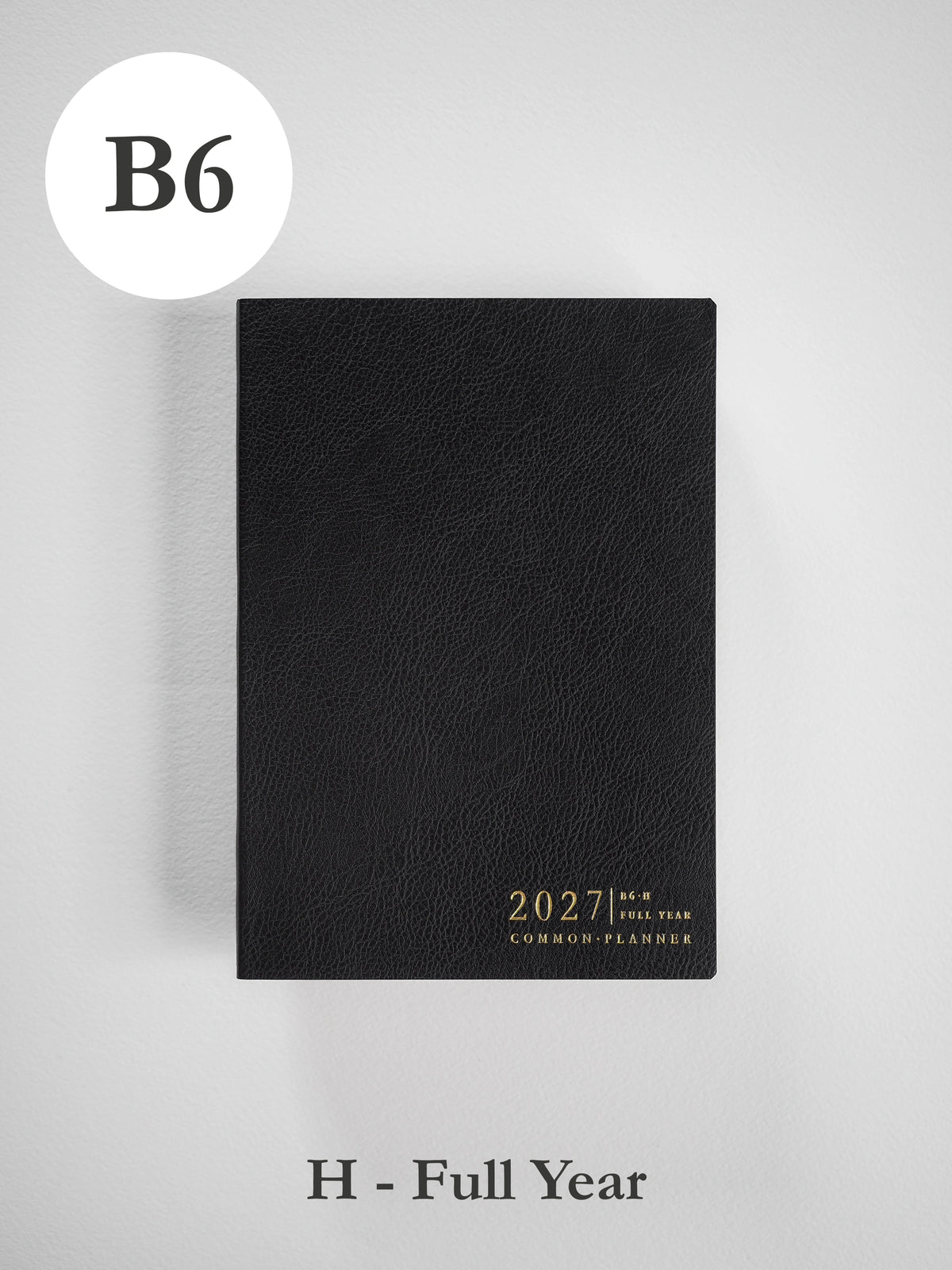 2027 B6 Horizontal Full year planner front cover in Onyx #color_onyx
