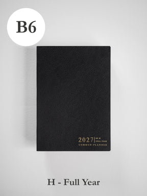 2027 B6 Horizontal Full year planner front cover in Onyx #color_onyx