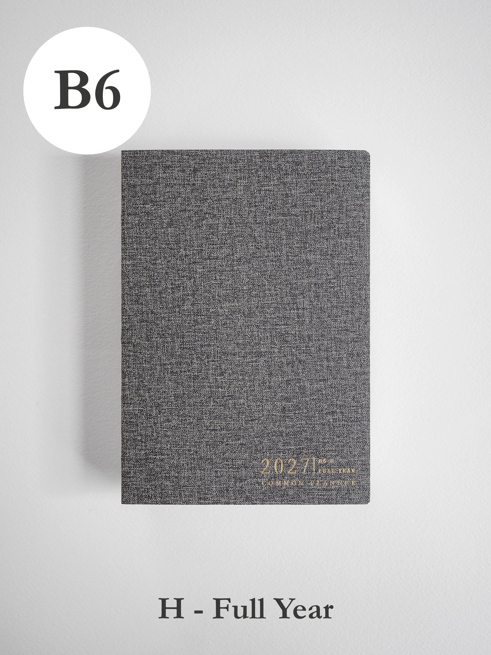 2027 B6 Horizontal Full year planner front cover in Tweed #color_tweed