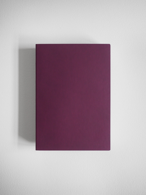 Plain B6 grid notebook featuring a solid, smooth deep plum-colored cover, perfect for journaling or sketching.