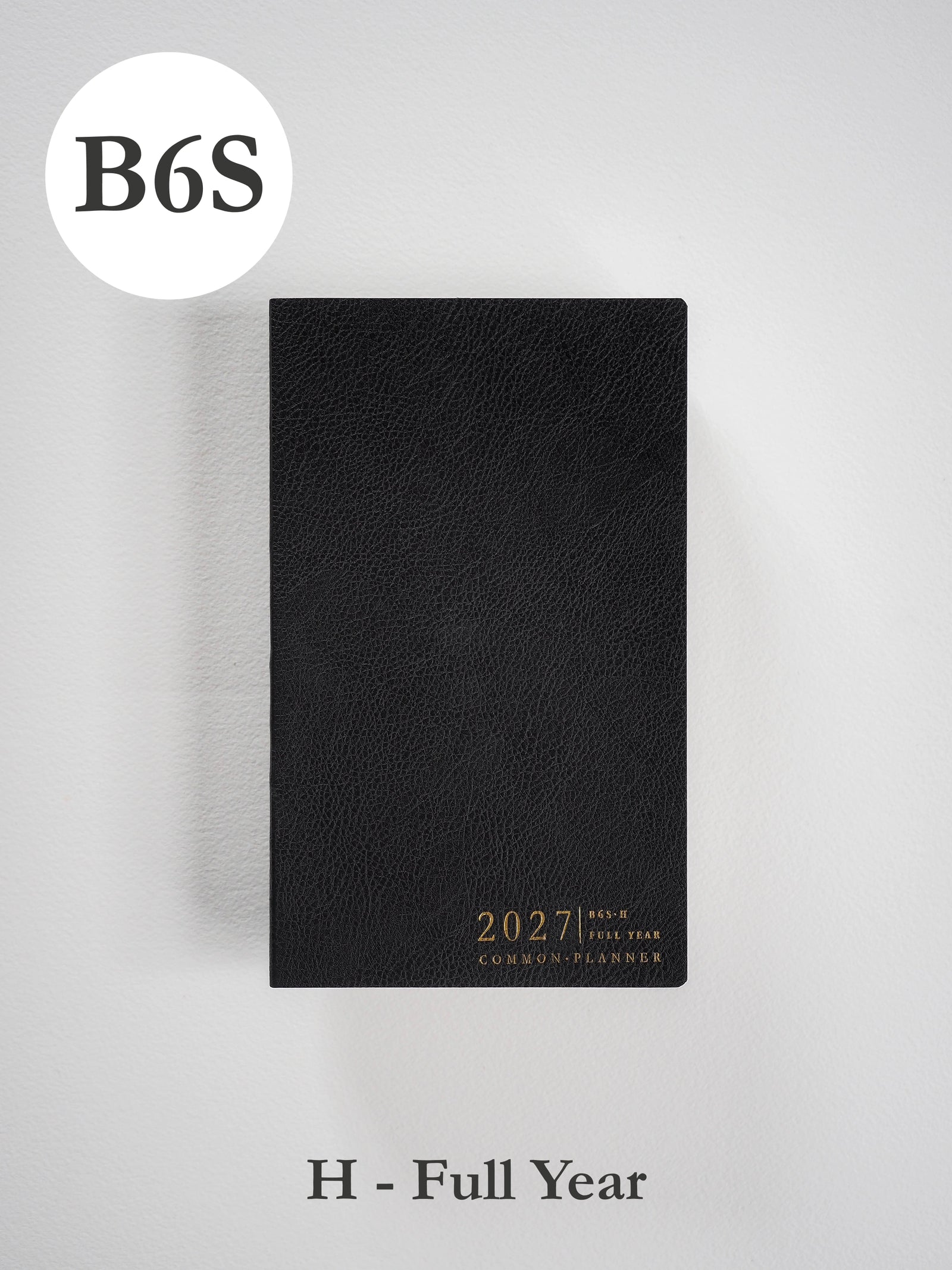 2027 B6S Horizontal Full year planner front cover in Onyx #color_onyx