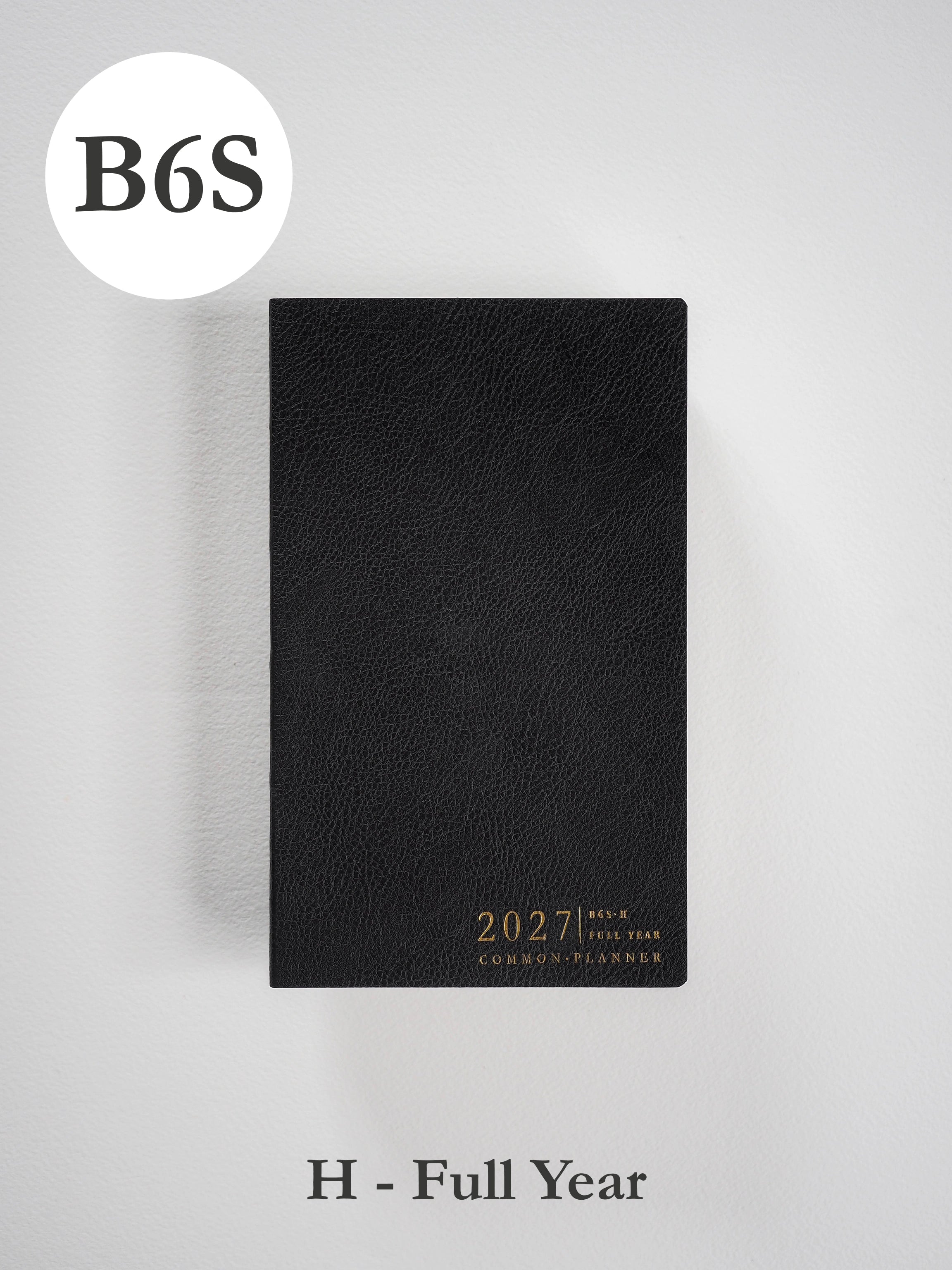 2027 B6S Horizontal Full year planner front cover in Onyx #color_onyx