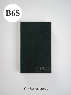 2027 B6S Vertical Compact planner front cover in Forest #color_forest