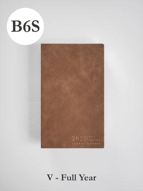 2027 B6S Vertical Full year planner front cover in Caramel #color_caramel