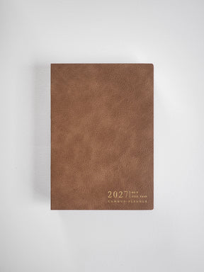 2027 B6 Vertical Full year planner interior layout in Caramel #color_caramel