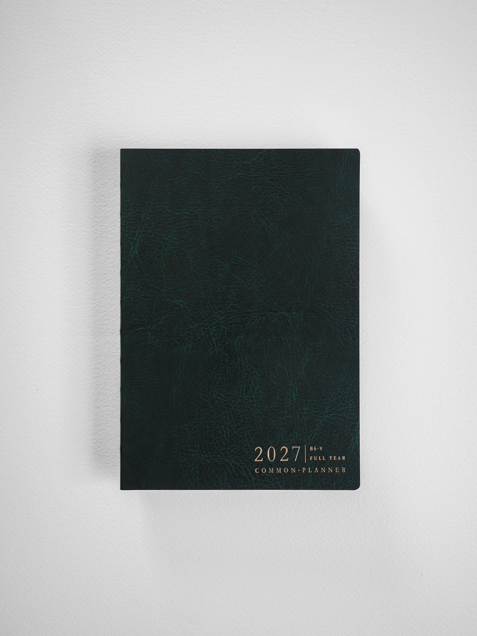 2027 B6 Vertical Full year planner interior layout in Forest #color_forest