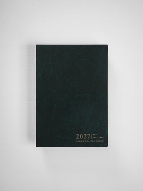 2027 B6 Vertical Full year planner interior layout in Forest #color_forest