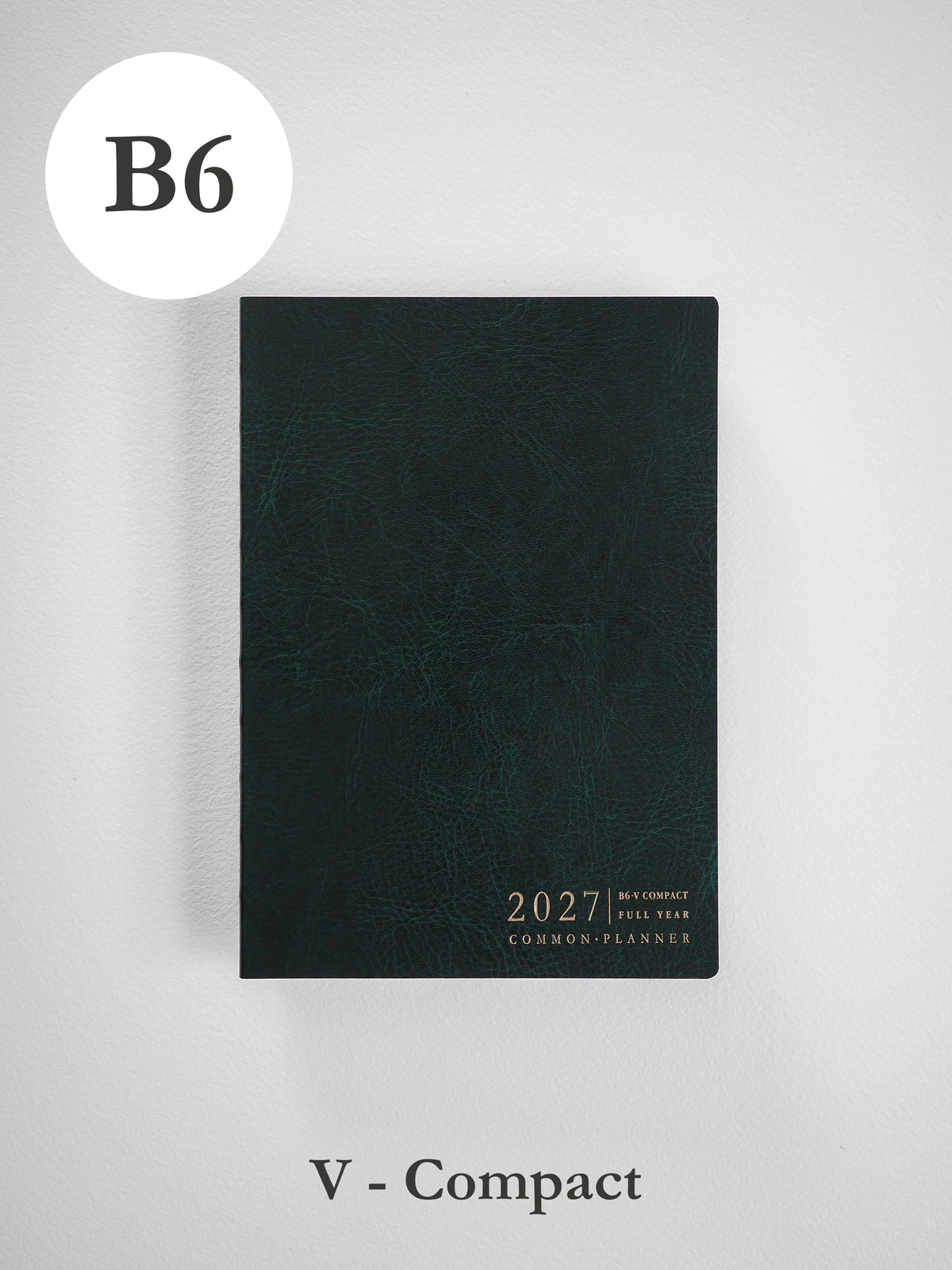 2027 B6 Vertical Compact planner front cover in Forest #color_forest