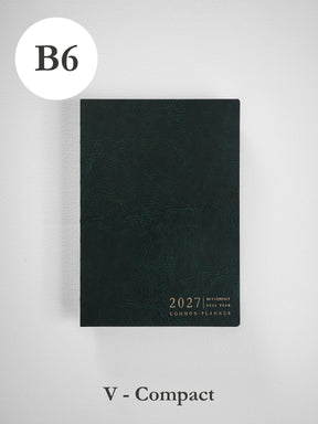 2027 B6 Vertical Compact planner front cover in Forest #color_forest