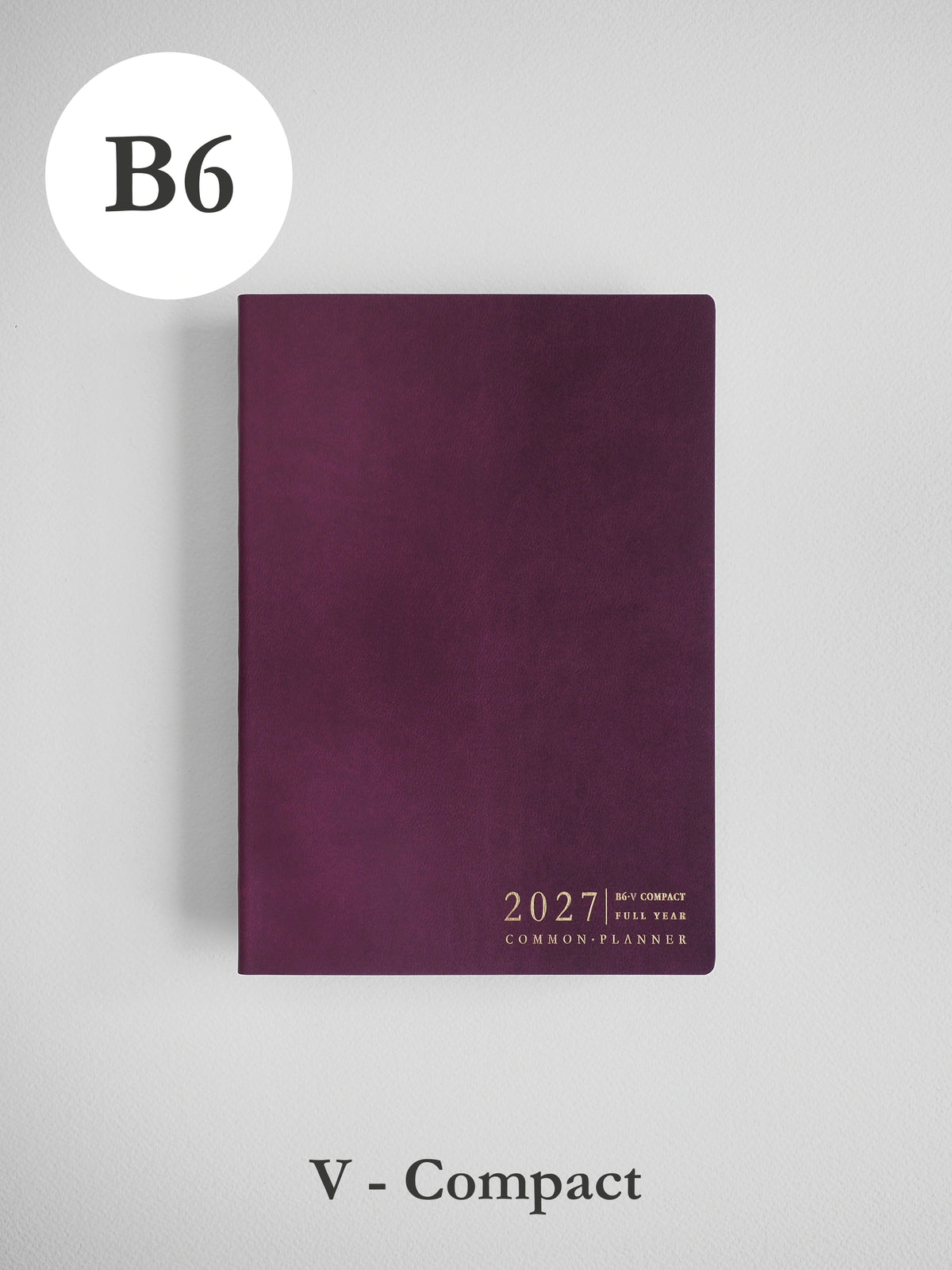 2027 B6 Vertical Compact planner front cover in Mulberry #color_mulberry