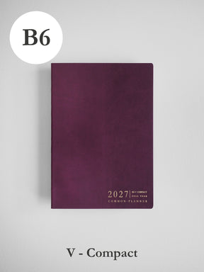 2027 B6 Vertical Compact planner front cover in Mulberry #color_mulberry