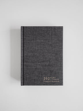 2027 B6 Vertical Complete planner interior layout in Charcoal #color_charcoal